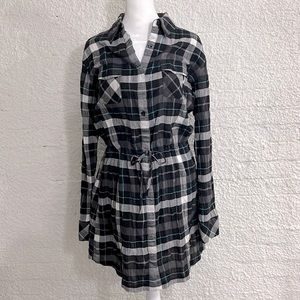Patagonia Long Sleeve Plaid Drawstring Dress. Size M